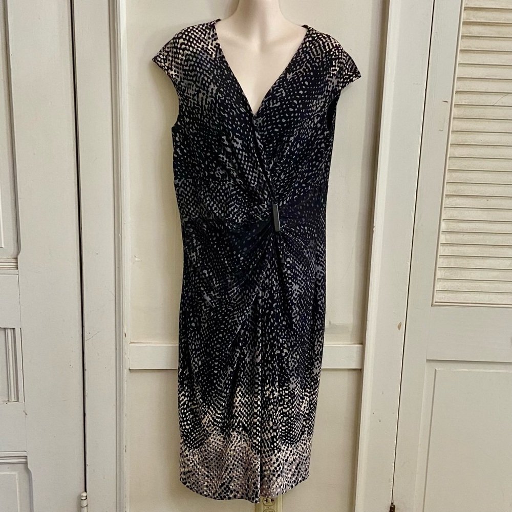 Anne KleinBlack-Gray Stretchy Dress (12)